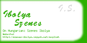 ibolya szenes business card